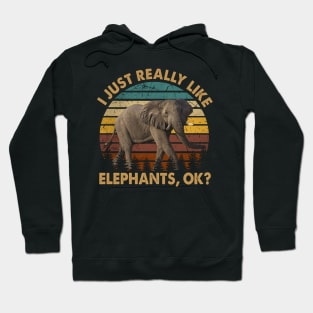 Tusker Trends Elephant Love, Tee Trendsetter Triumphs for Animal Devotees Hoodie